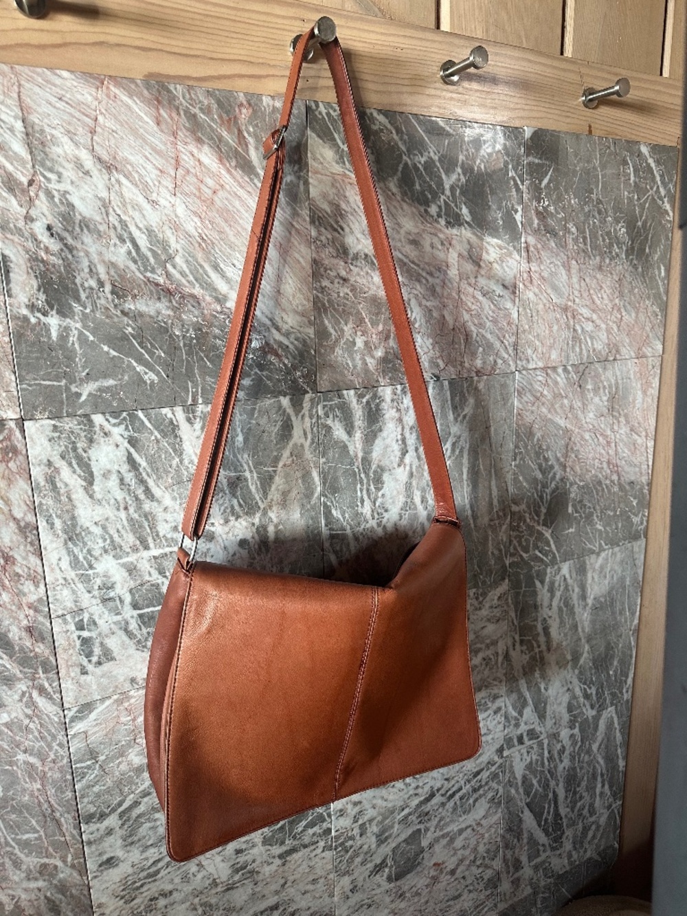 Osgoode Marley Cashmere Leather Messenger Bag